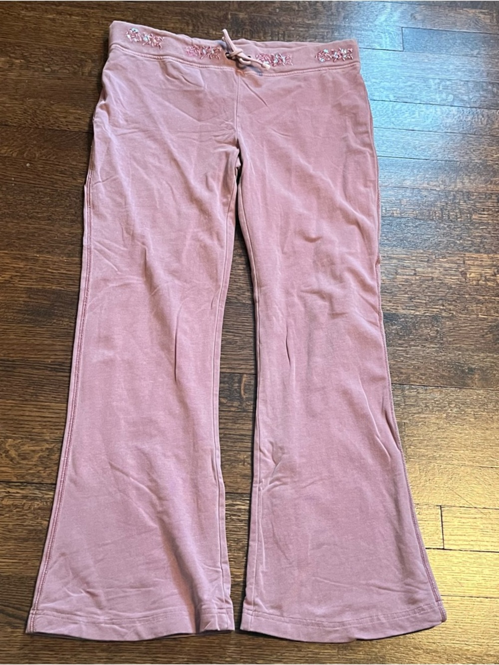 Vertigo Paris Pink Soft Pants Size L Embroidered Y2K